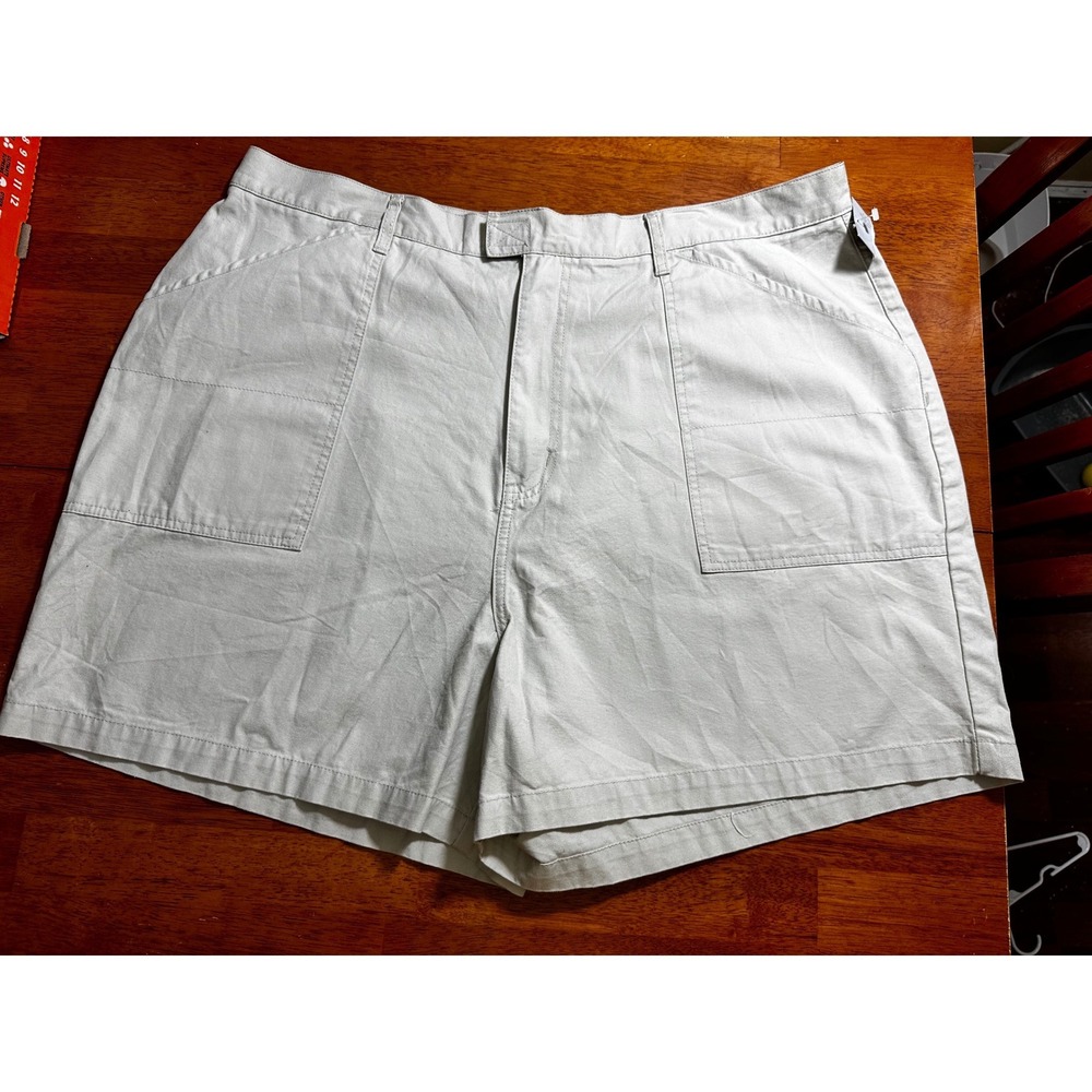 Xhilaration Womens Plus Size 24W Khaki Cotton High Rise Utility Patch Pockets